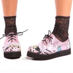 Rare Iron Fist Pink Grave Dance Creepers Size 9